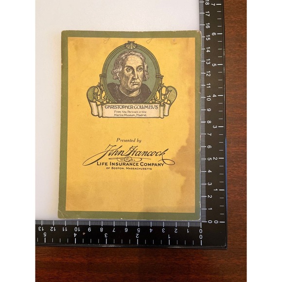 Vintage Ephemera 1926 Christopher Columbus Discoverer of America John Hancock - Picture 6 of 6
